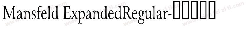 Mansfeld ExpandedRegular字体转换